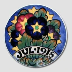 1918 Christmas Plate Aluminia Small