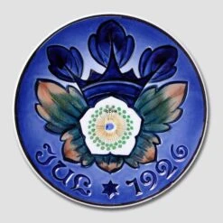 1926 Christmas Plate Aluminia Small