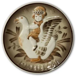 1931 Christmas Plate Aluminia Small
