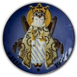 1935 Christmas Plate Aluminia Small