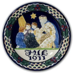 1911 Christmas Plate Aluminia Large