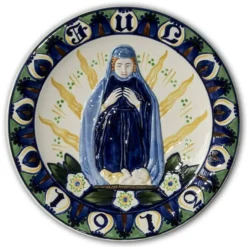 1912 Christmas Plate Aluminia Large