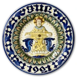 1921 Christmas Plate Aluminia Large