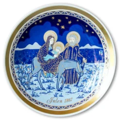 1987 Bavaria Christmas Plate Flight To Egypt