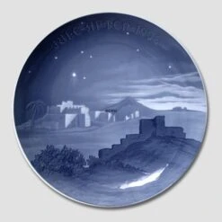 1908 Large Christmas Plate, The Star Over Bethlehem, Bing & Grondahl