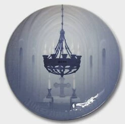 Interior Of A Gothic Church 1902, Bing & Grondahl Christmas Plate, Designed By Dahl Jensen