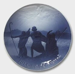 Bing & Grondahl Christmas Plate 1911, First It Was Sung By The Angels To The Shepherds In The Field