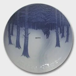 Bringing Home The Christmas Tree 1913, Bing & Grondahl Christmas Plate