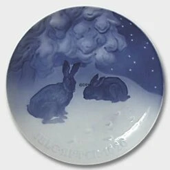 Hare In The Snow 1920, Bing & Grondahl Christmas Plate