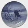 Skating Couple 1927, Bing & Grondahl Christmas Plate -Outlet Rosenthal Store BX1927