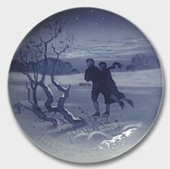 Skating Couple 1927, Bing & Grondahl Christmas Plate