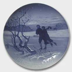 Skating Couple 1927, Bing & Grondahl Christmas Plate