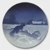 Fox Outside Farm On Christmas Eve 1929, Bing & Grondahl Christmas Plate -Outlet Rosenthal Store BX1929
