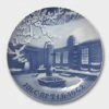 Danish Farm On Christmas Night 1942, Bing & Grondahl Christmas Plate -Outlet Rosenthal Store BX1942