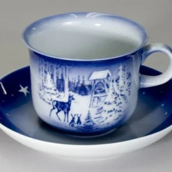 1986 Desiree Svend Jensen Hans Christian Andersen Christmas Cup With Saucer -Outlet Rosenthal Store DK1986 e