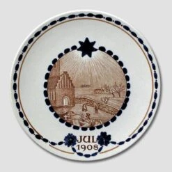1908 Christmas Plate, Untraditional Aluminia
