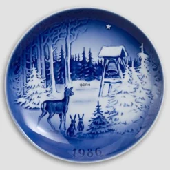 The Bell - 1986 Desiree Christmas Hans Christian Andersen Plate, Cake Plate