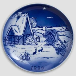 The Snowdrop - 1996 Desiree Hans Christian Andersen Christmas Plate, Cake Plate