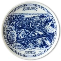 1993 Elgporslin Christmas Plate Dalsland