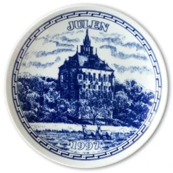 1997 Elgporslin Christmas Plate Uppland, Viks Middle Ages Castle