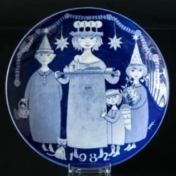 1982 Gustavsberg Christmas Plate, Stig Lindberg