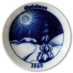 1969 Hackefors Christmas Plate With English Text