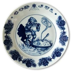 1982 Jenny Nystrom Christmas Plate, Pixie With Pudding
