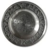 1985 Måstad Pewter Christmas Plate, Cabin In The Mountains
