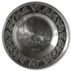 1987 Måstad Pewter Christmas Plate, Mountain Homestead -Outlet Rosenthal Store MAX1987