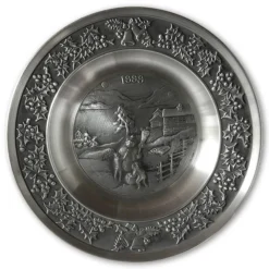 1999 Måstad Pewter Christmas Plate, Snow Man