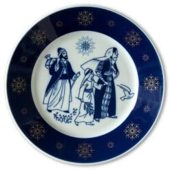 1975 Porsgrund De Luxe Christmas Plate, Jesus On The Road To The Temple
