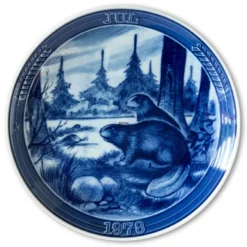 1978 Ravn Christmas Plate In The Series "Swedish Christmas", Beaver
