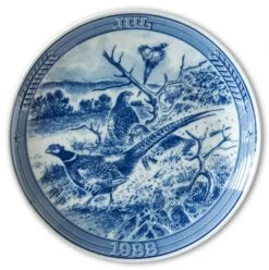 1988 Ravn Christmas Plate In The Series "Swedish Christmas", Pheasant