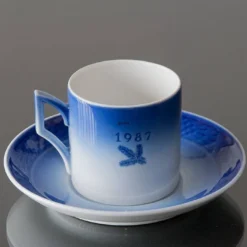 1987 Royal Copenhagen Christmas Cup, Winter Birds -Outlet Rosenthal Store RK1987 c