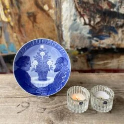 An Old Couple At A Table With A Small Christmas Tree 1912, Royal Copenhagen Christmas Plate -Outlet Rosenthal Store RX1912 a