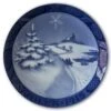Snow Covered Landscape With Spruce, Sledge And Church 1915, Royal Copenhagen Christmas Plate