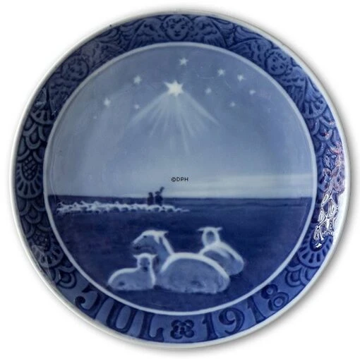 Shepherds In A Meadow On Christmas Night 1918, Royal Copenhagen Christmas Plate