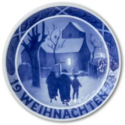 Royal Copenhagen 1928 Christmas Plate With German Text