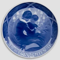 Royal Copenhagen 1931 Christmas Plate With German Text