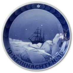 Royal Copenhagen 1939 Christmas Plate With German Text