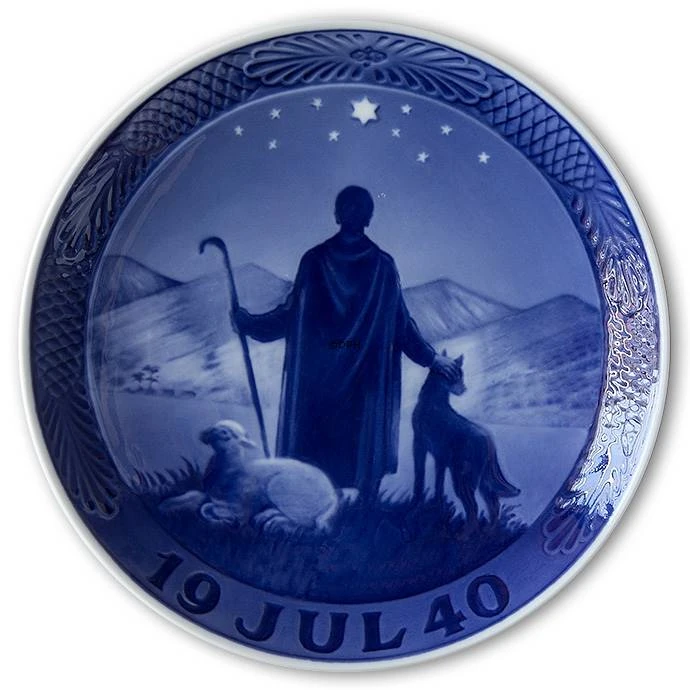 Shepherd In A Desert Landscape 1940, Royal Copenhagen Christmas Plate 3 Shepherd In A Desert Landscape 1940, Royal Copenhagen Christmas Plate
