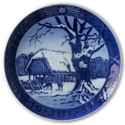 Feeder In The Deergarden Outside Copenhagen 1952, Royal Copenhagen Christmas Plate