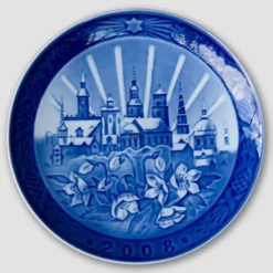 Copenhagen With Blooming Christmas Roses, 2008, Royal Copenhagen Christmas Plate -Outlet Rosenthal Store RX2008 a
