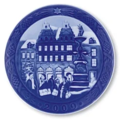 Christmas At Amagertorv 2009, Royal Copenhagen Christmas Plate -Outlet Rosenthal Store RX2009 b