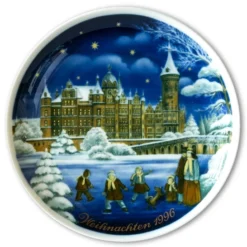 1996 Tettau Traditional Christmas Plate With German Text (Weihnachten)