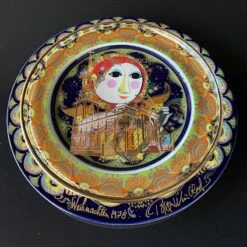 Rosenthal Bjorn Wiinblad Christmas Plate 1978 Angel With Harp -Outlet Rosenthal Store WX1978 c