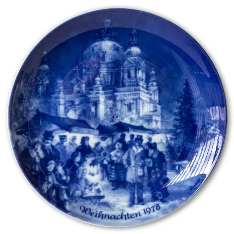 Berlin Design Christmas Plate 1978 Christmas Market In The Dome Of Berlin (German Text) 3 Berlin Design Christmas Plate 1978 Christmas Market In The Dome Of Berlin (German Text)