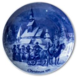Berlin Design Christmas Plate 1981 Christmas Eve In Hahnenklee (English Text)