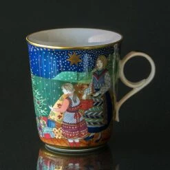 1985 Rorstrand Christmas Poetry Mug, A Star Shines Down