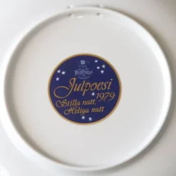 1979 Rorstrand Christmas Plate, Silent Night, Holy Night -Outlet Rosenthal Store XRPO1979 b